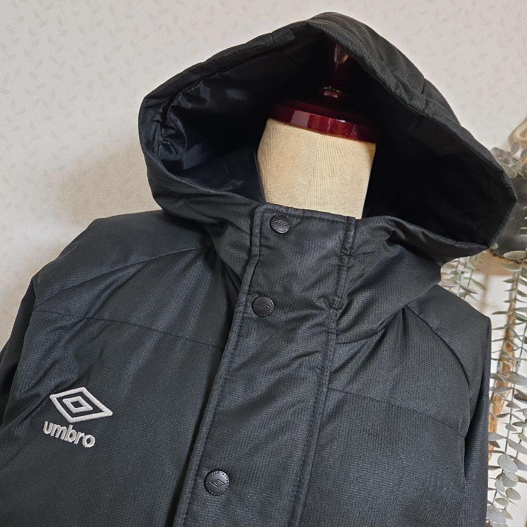 umbro　ベンチコート　ダウンコート　ブラック　O　防寒　ロング　黒