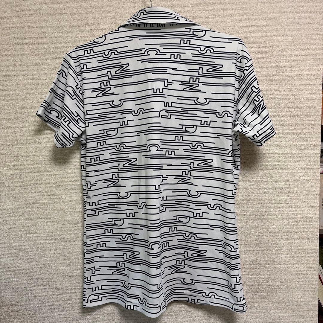 DESCENTE GOLF ストライプポロシャツ Lサイズ