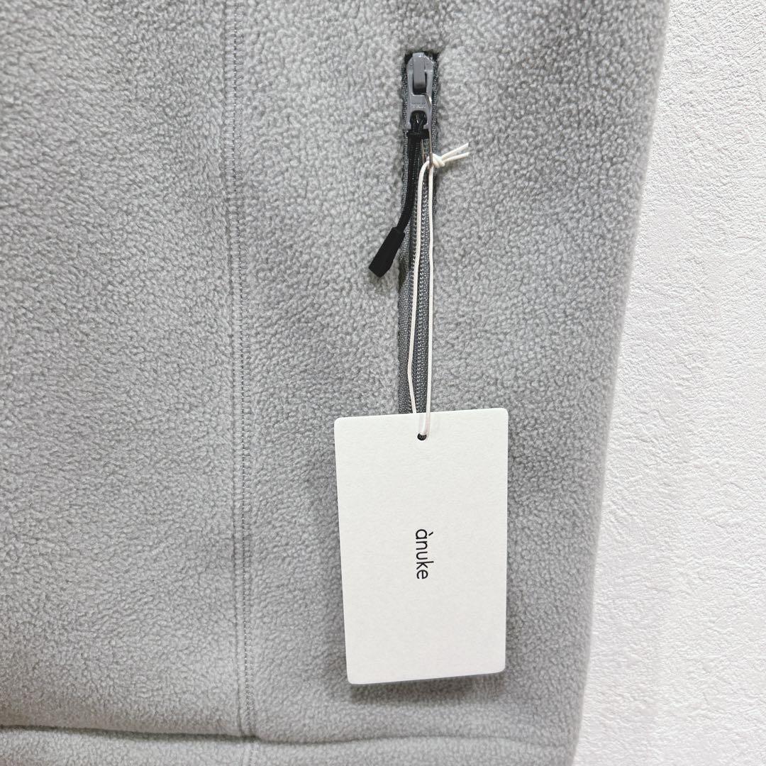 【美品】アンヌーク anuke フリースジップベスト 36 アイスブルー