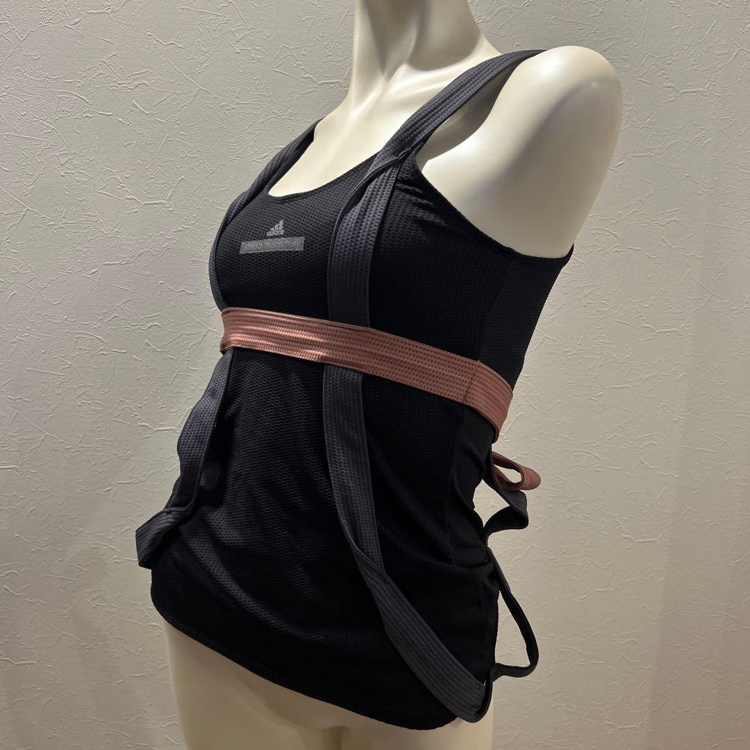 【美品】adidas Stella McCartney リボントップス黒とピンク