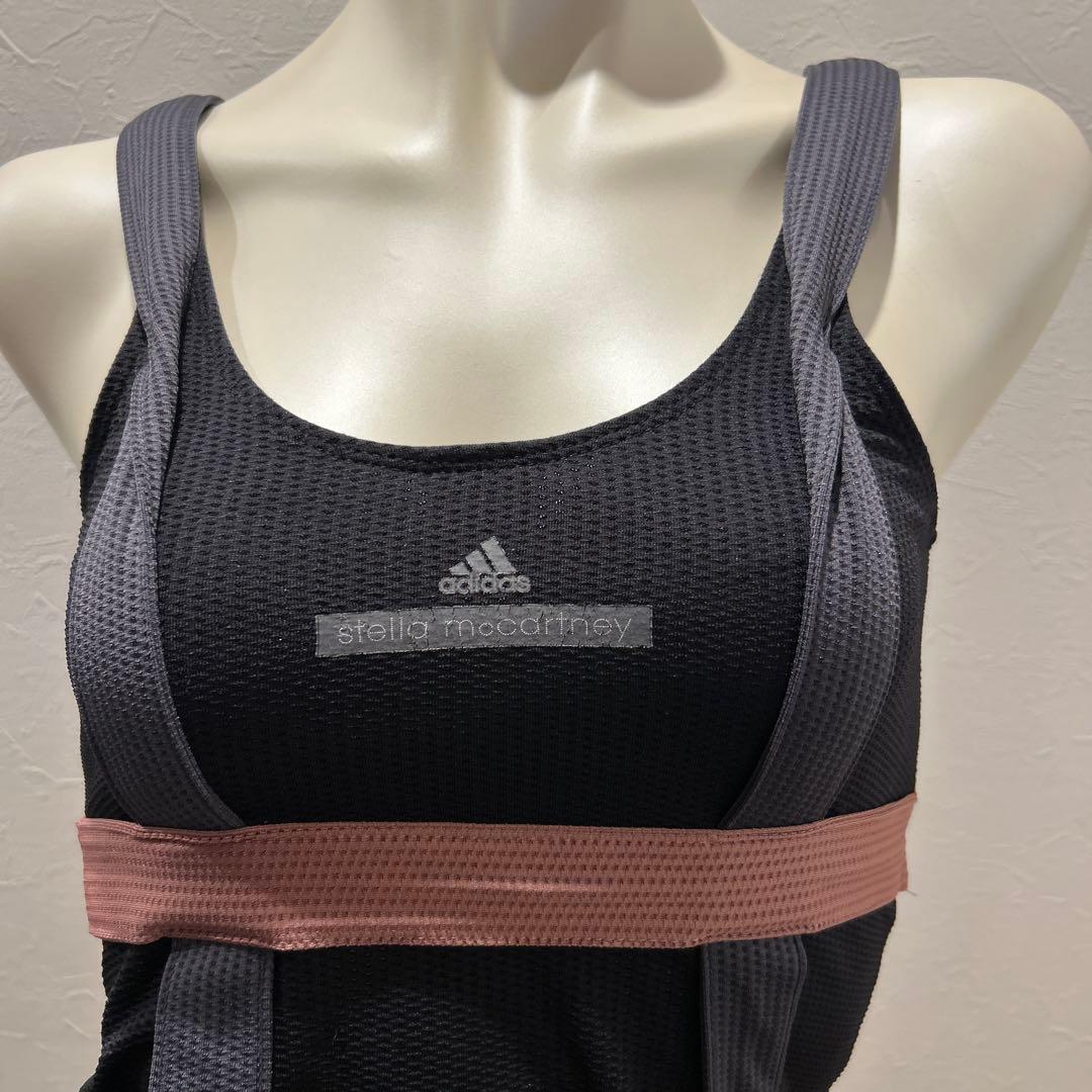 【美品】adidas Stella McCartney リボントップス黒とピンク