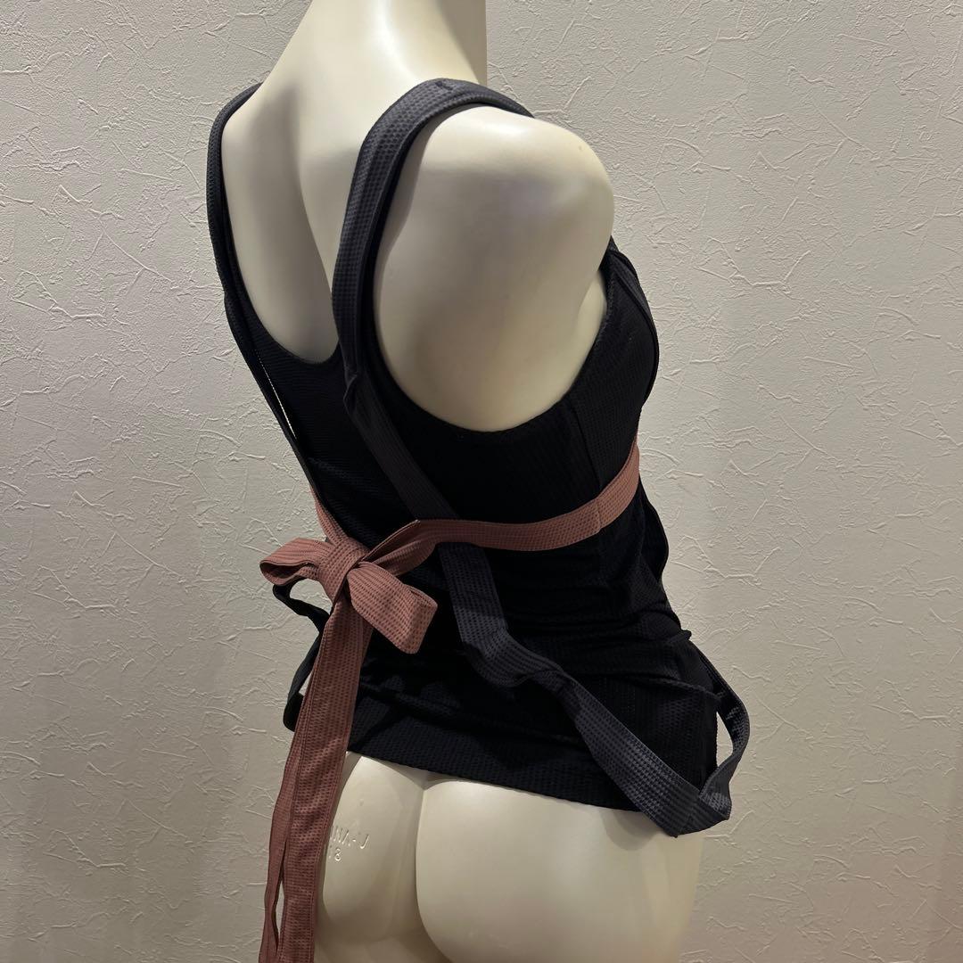 【美品】adidas Stella McCartney リボントップス黒とピンク