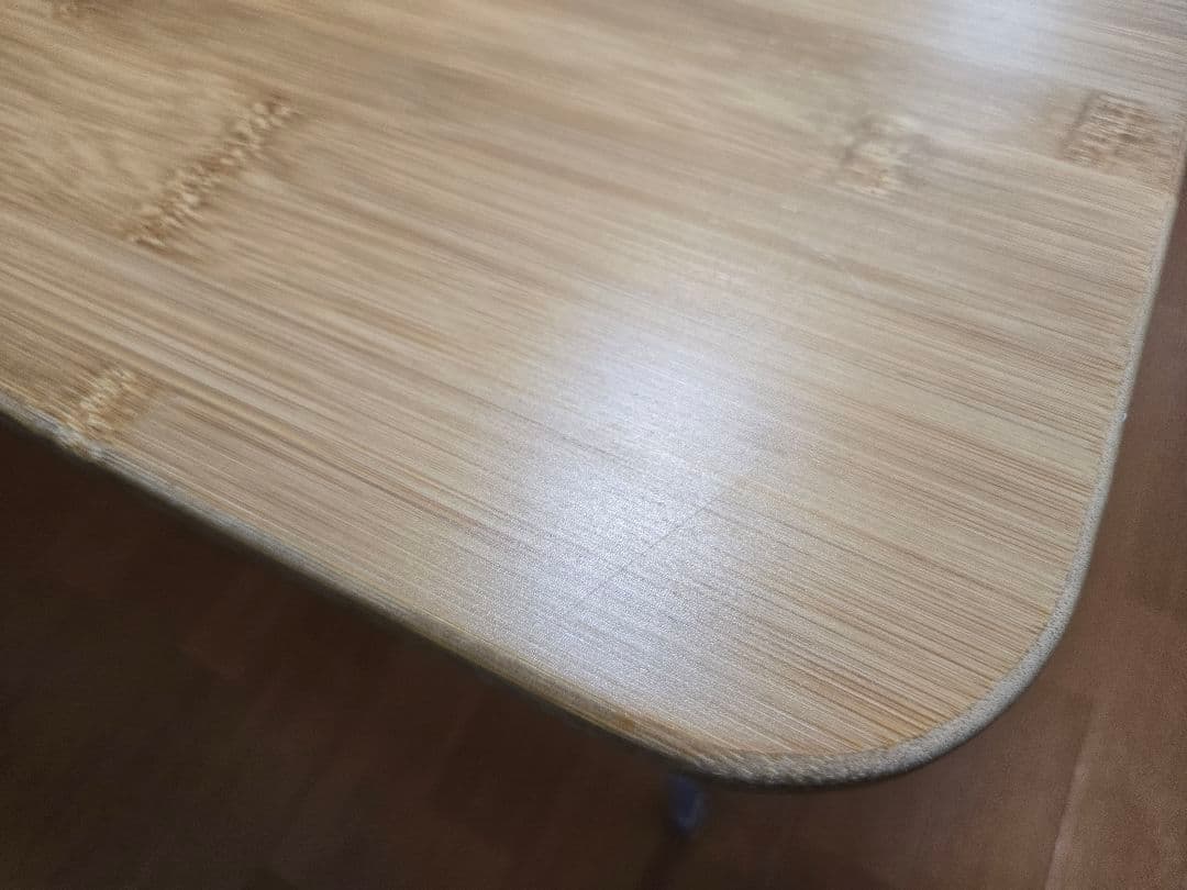 FIELDOOR レジャーテーブル　60cm x 120cm バンブー 2段階