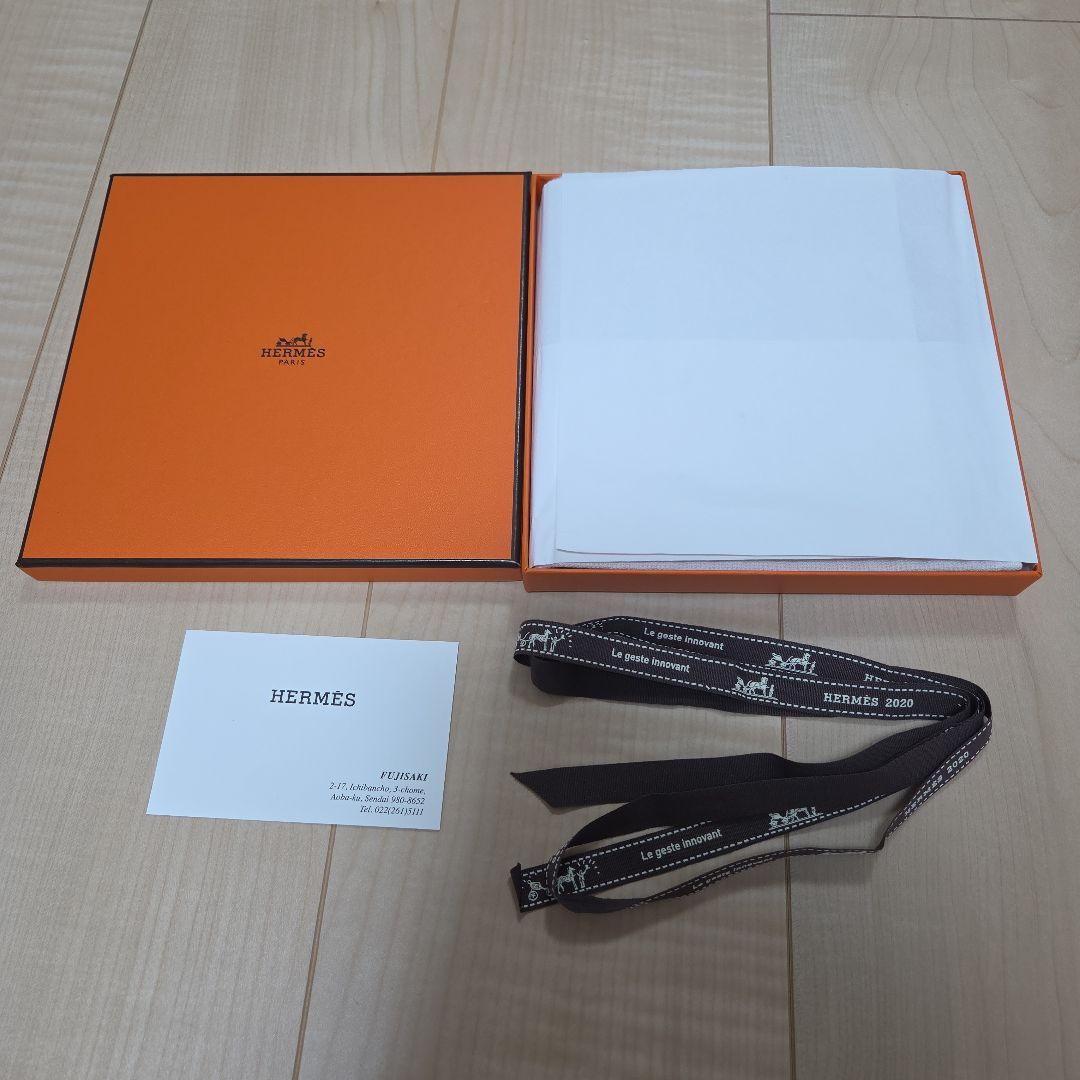 新品未使用　HERMES Hロゴ タオルハンカチ ピンク