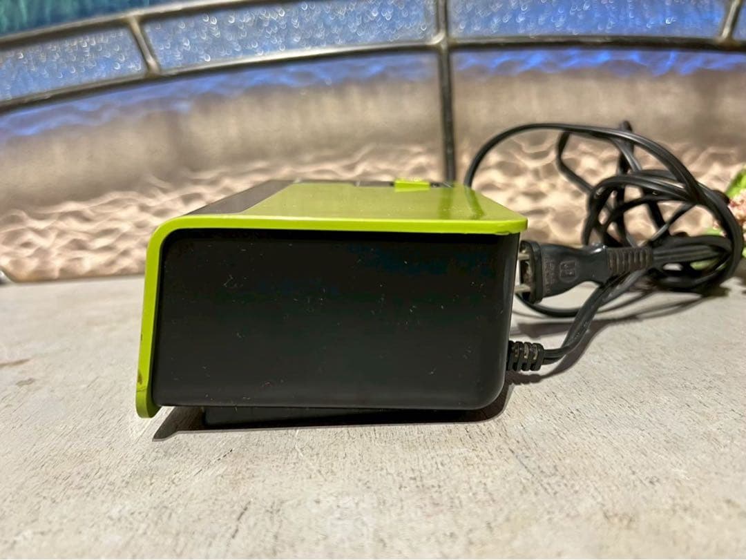 ナショナル パタパタ時計 緑 グリーン レトロポップ 当時物 インテリア