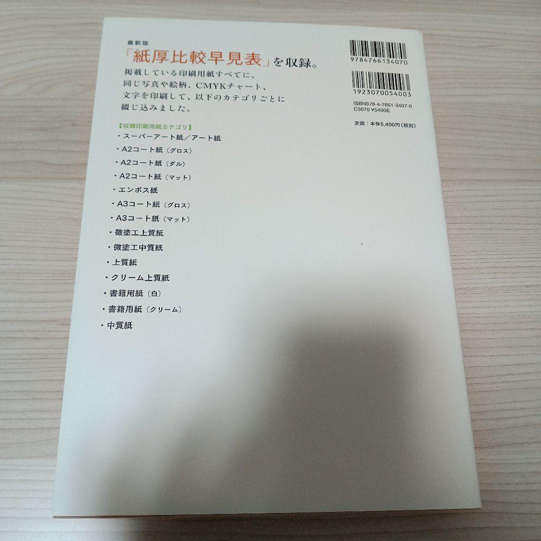 印刷用紙サンプルBOOK 200種類以上の印刷用紙に、同絵柄・文字