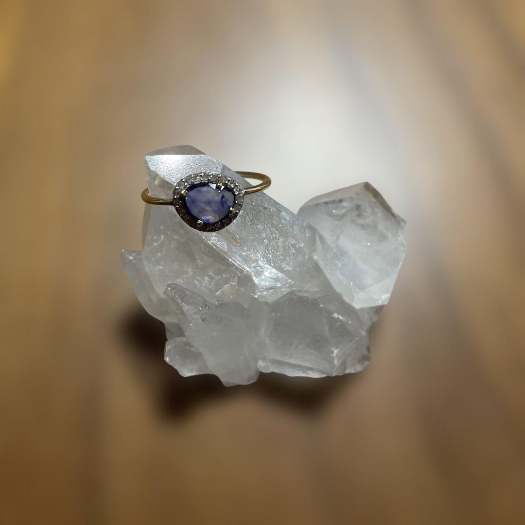C*y様 【美品】K10 サファイア ローズカット リング