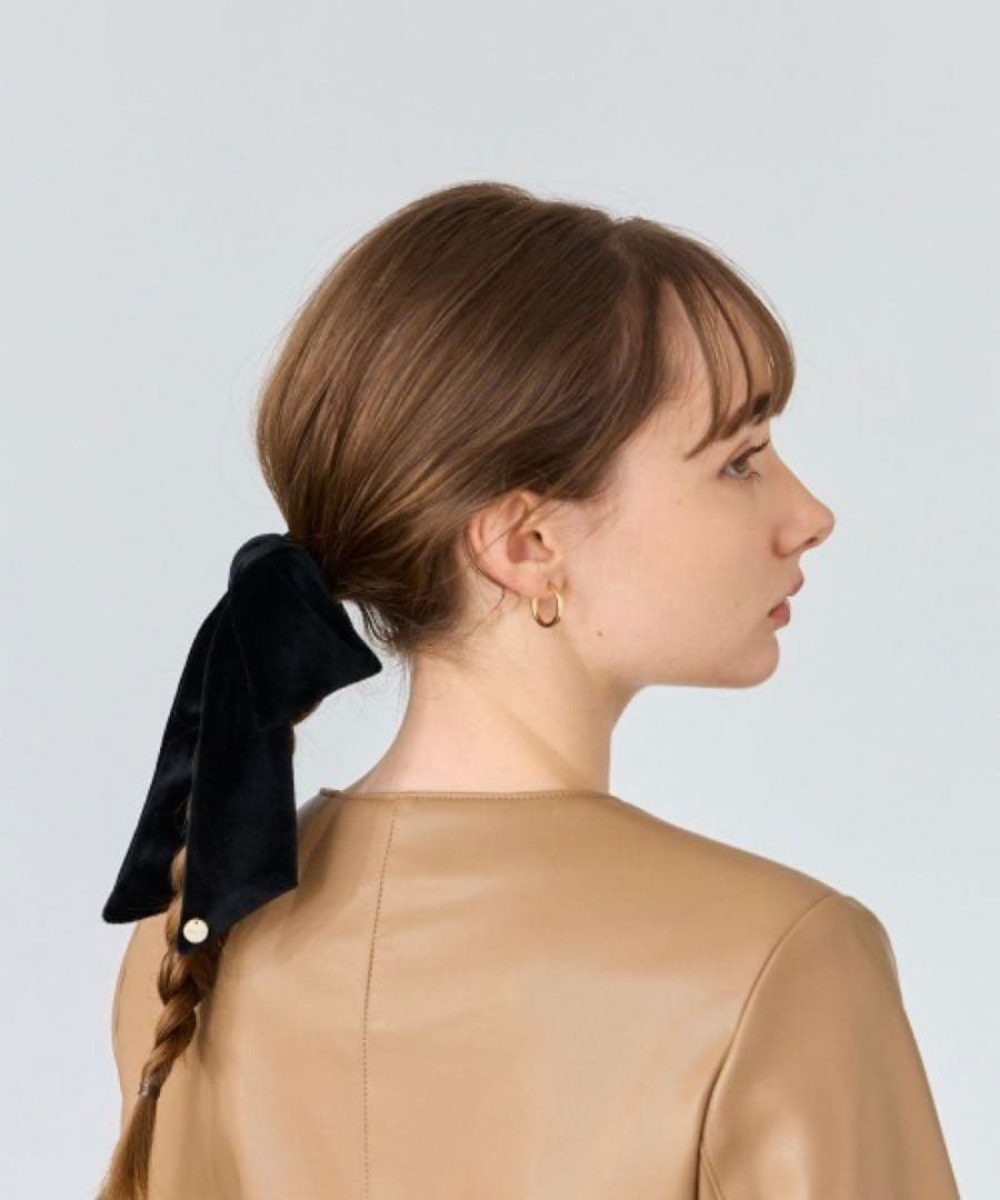ヘアアクセサリー Chapeau d' O Velour Ribbon D.Clip