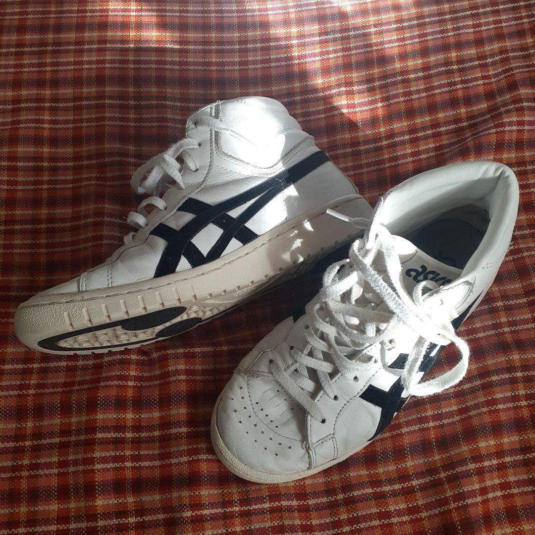 HL7W4　asics ポイントゲッター 白黒　25cm