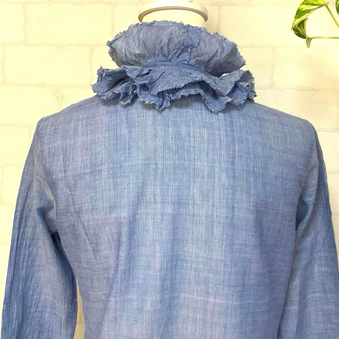 【美品】フォーティーファイブアールピーエム フリル リボン ブラウスＲ刺繍