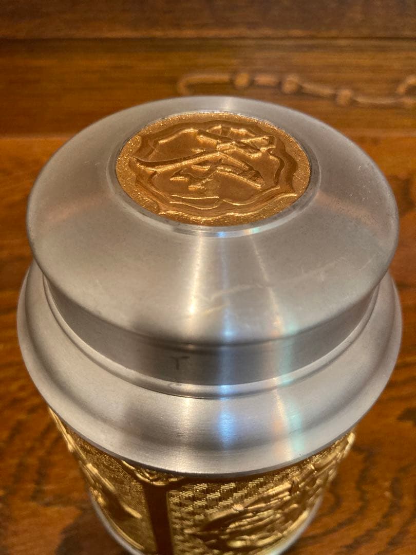 TUMASEK PEWTER ツマセク ピューター 錫製 茶筒 茶道具 草花紋