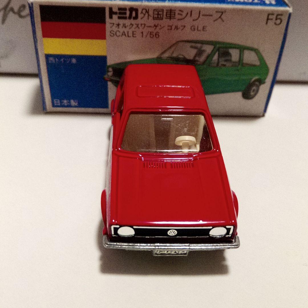 トミカ　青箱F5　フォルクスワーゲン　ゴルフ　GLE　赤色　日本製