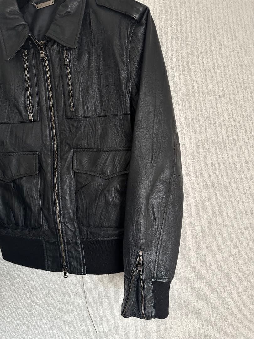 ジャケット・アウター double zip real leather jacket