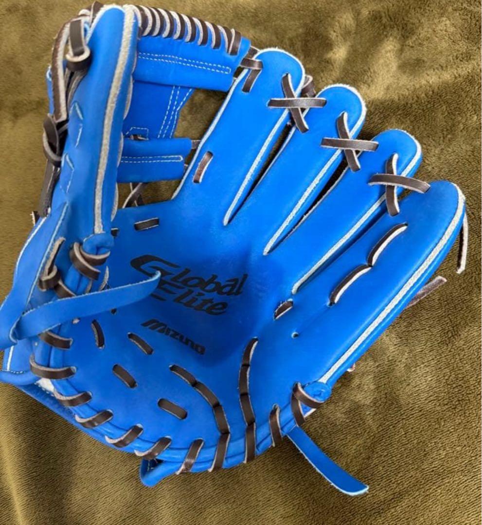 Mizuno Global Elite 軟式グローブ 青