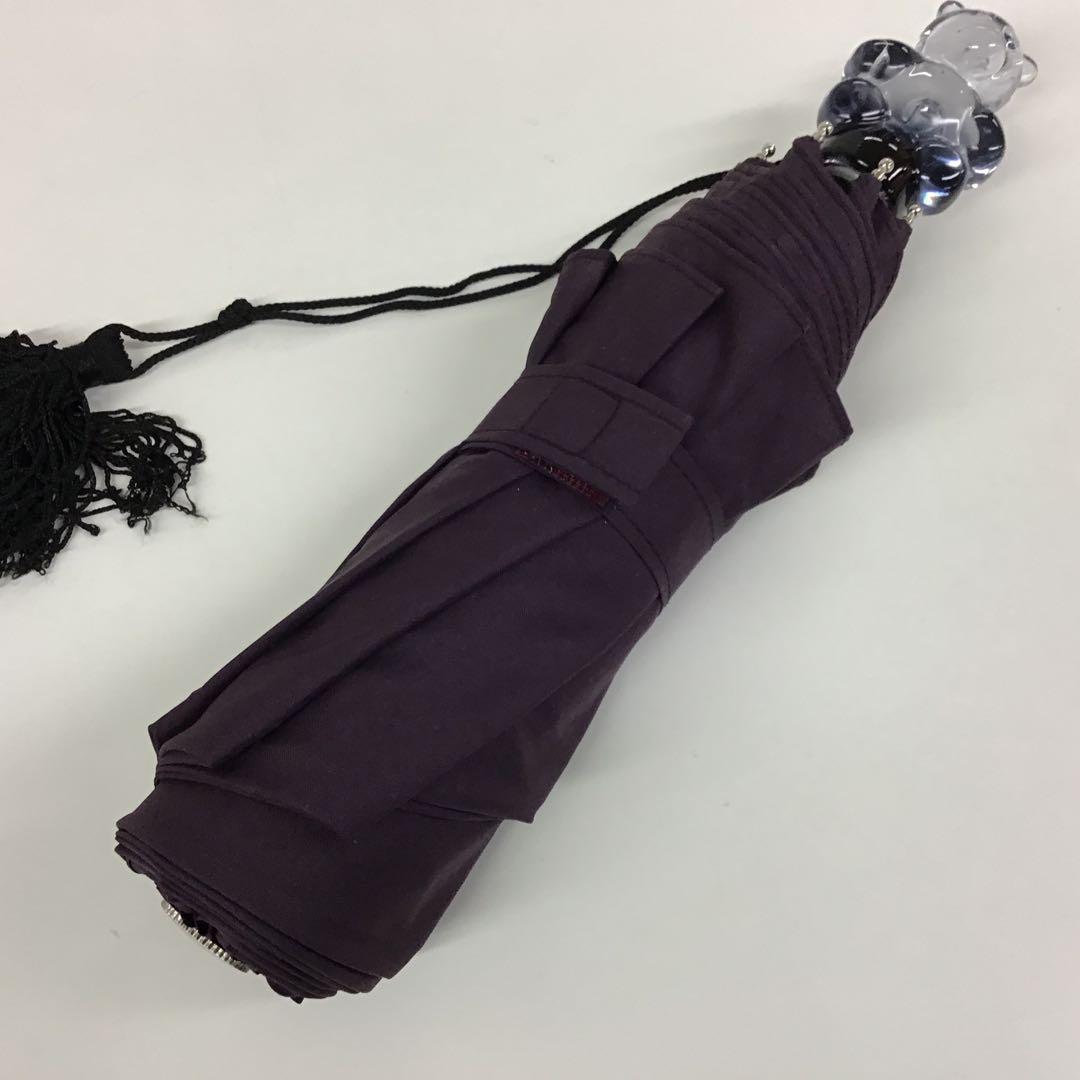 Guy de jean ギィドゥジャン　折畳み傘　晴雨兼用　くま　パープル