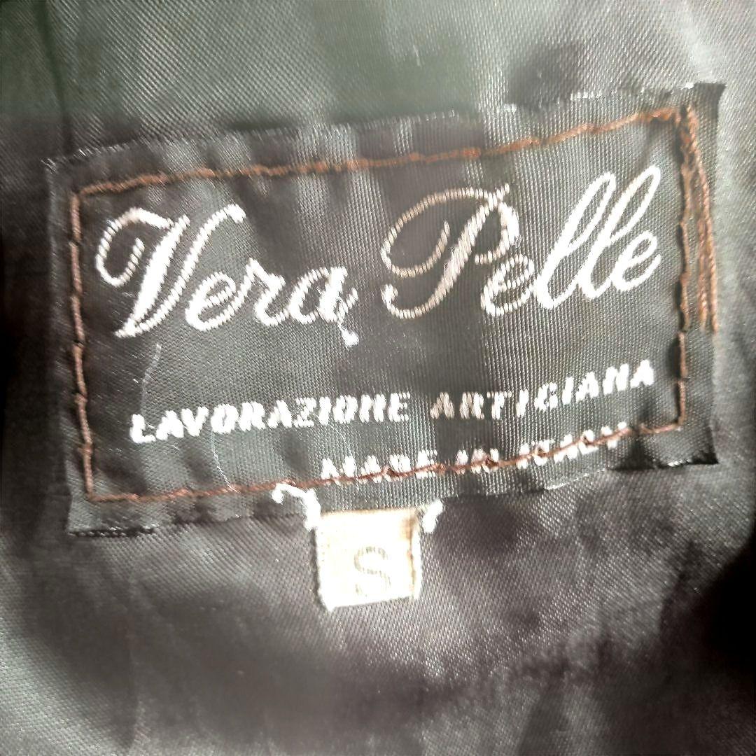 Vintage イタリア製 タンニン鞣し レザージャケット トラッカージャケット