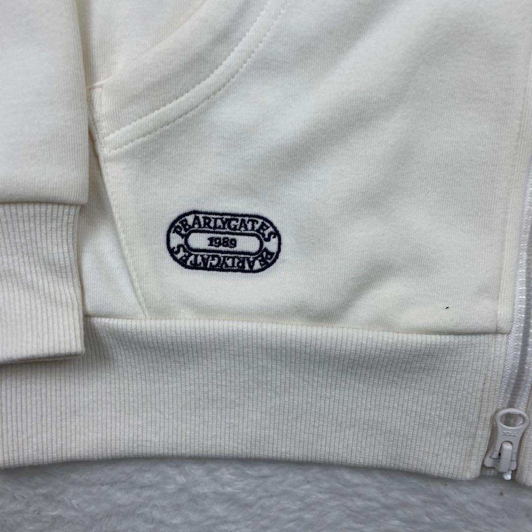 美品　PEARLY GATES フルジップフーディ ホワイト　パーカー