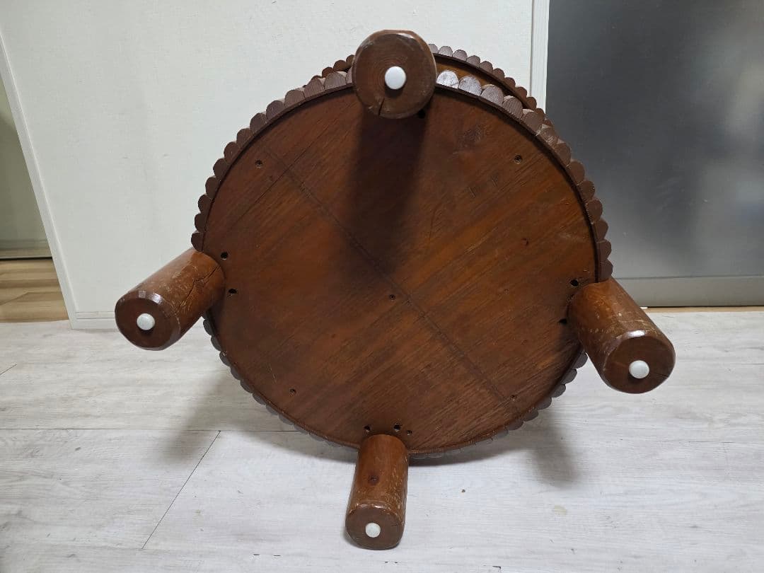 木製オーバル型ラック 赤