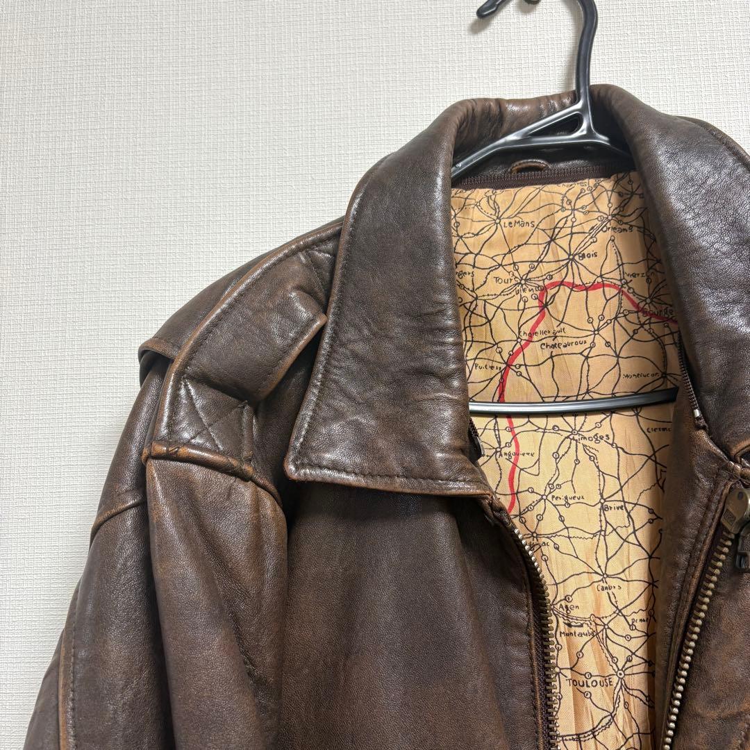 レザージャケット ヴィンテージ　ブラウン