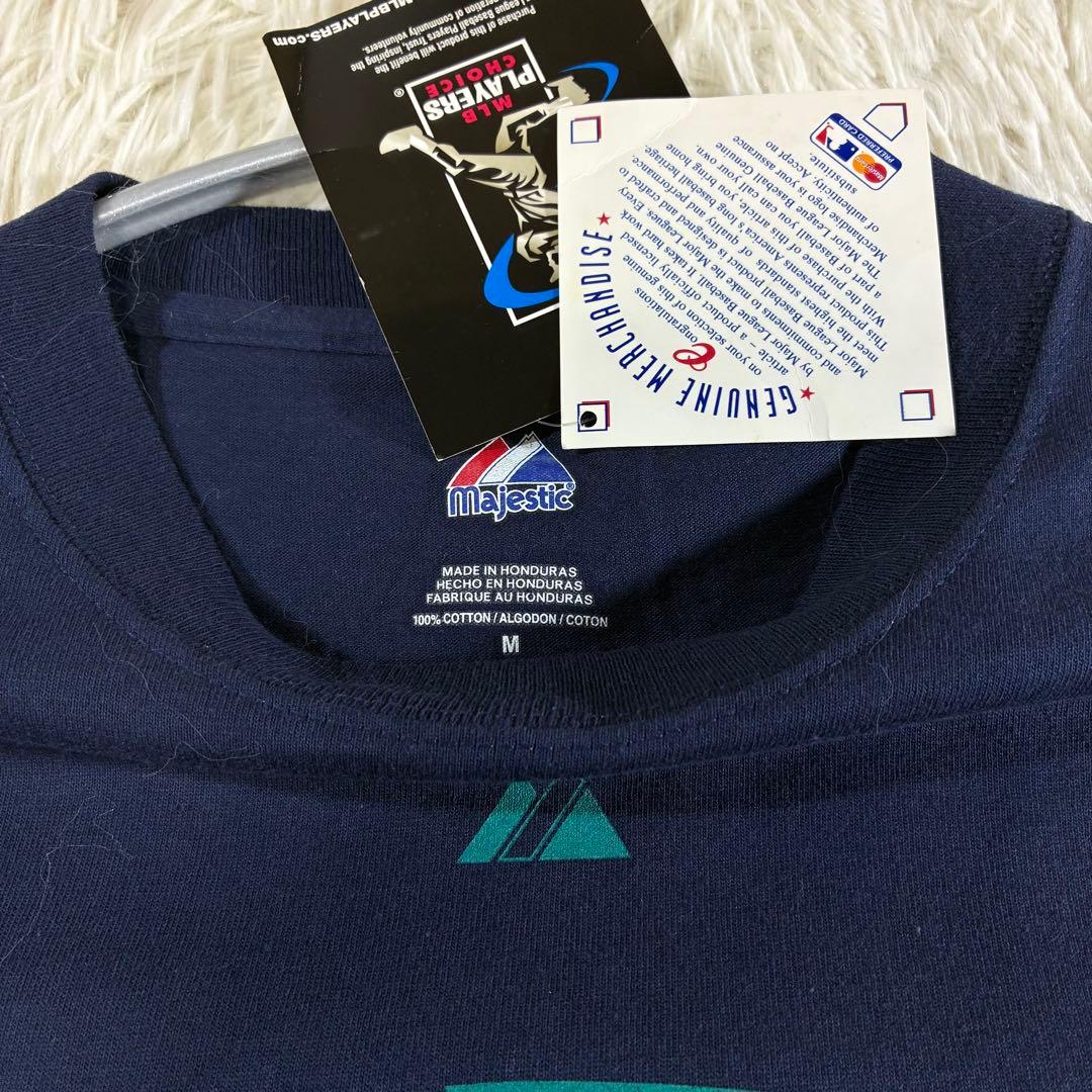 【新品タグ付】MLBイチローICHIROシアトルマリナーズMAJESTIC紺M