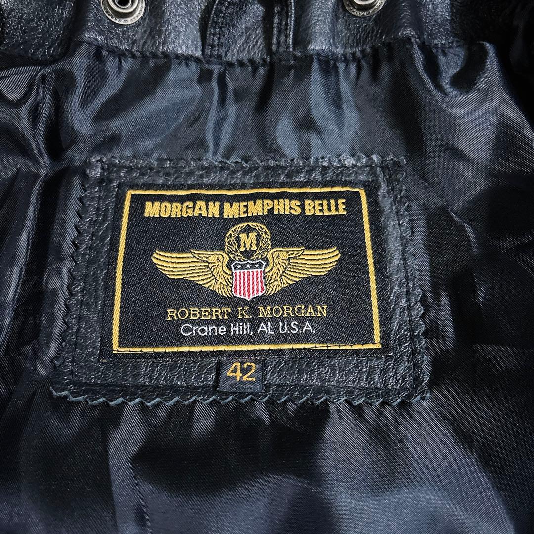 中田商店 ブラック レザージャケット MORGAN MEMPHIS BELLE
