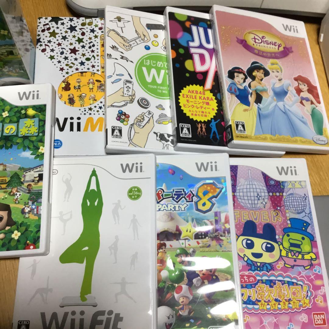 Wii本体＋ソフト【フィット、どう森、マリパ他5本】