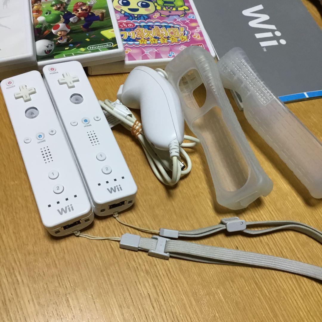 Wii本体＋ソフト【フィット、どう森、マリパ他5本】