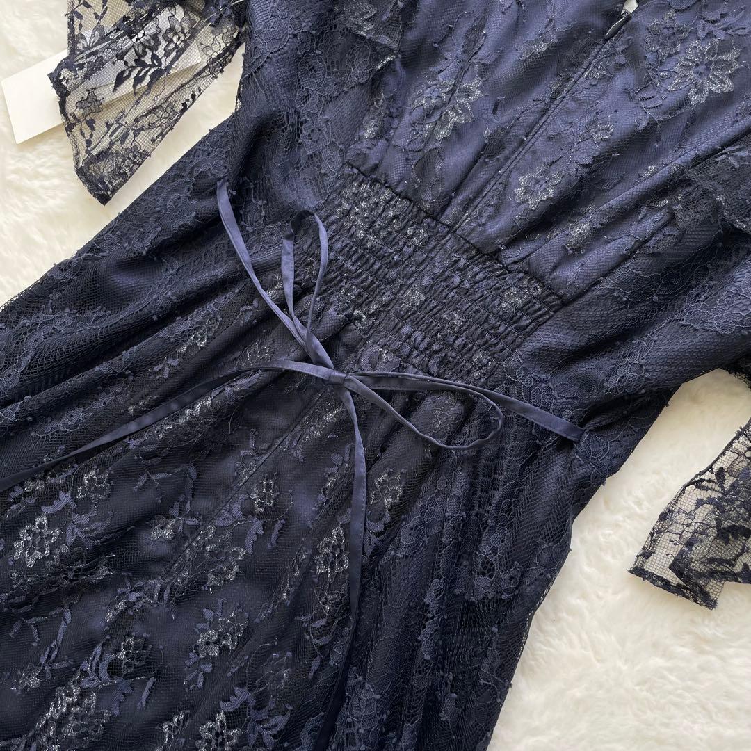 新品 LILY BROWN レースチャイナドレス ネイビー サイズ1