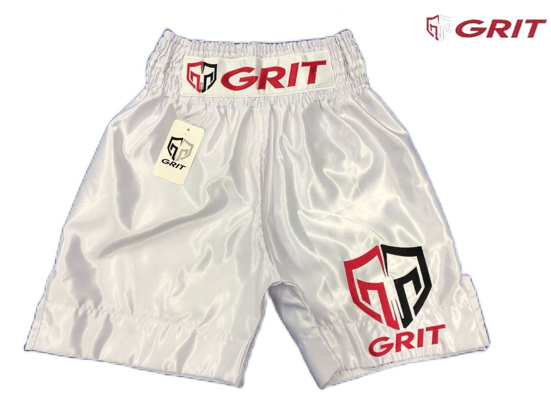 GRIT BOXING LONG SHORTS WHITE ボクシングショーツ