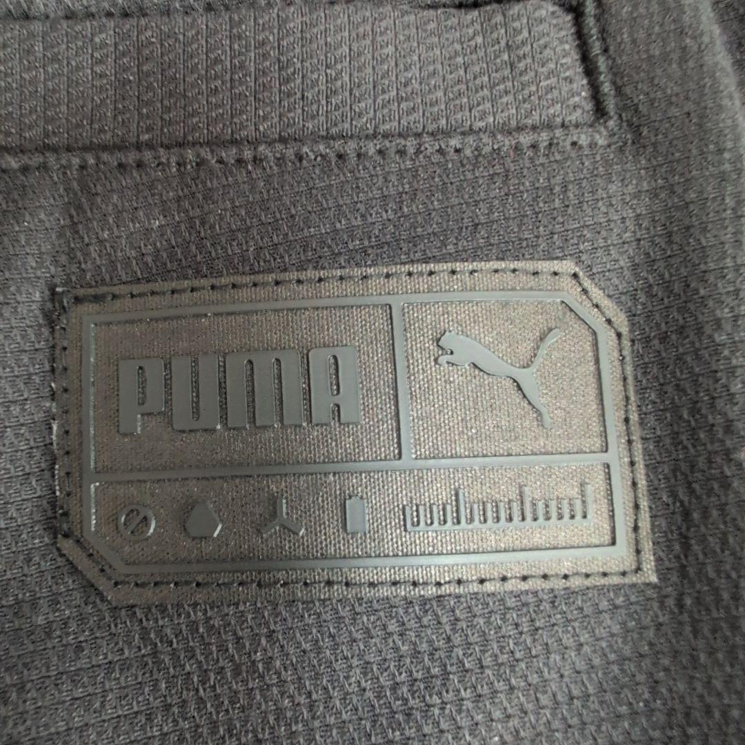 美品PUMA ブラック ストレートパンツ サイドポケット付き