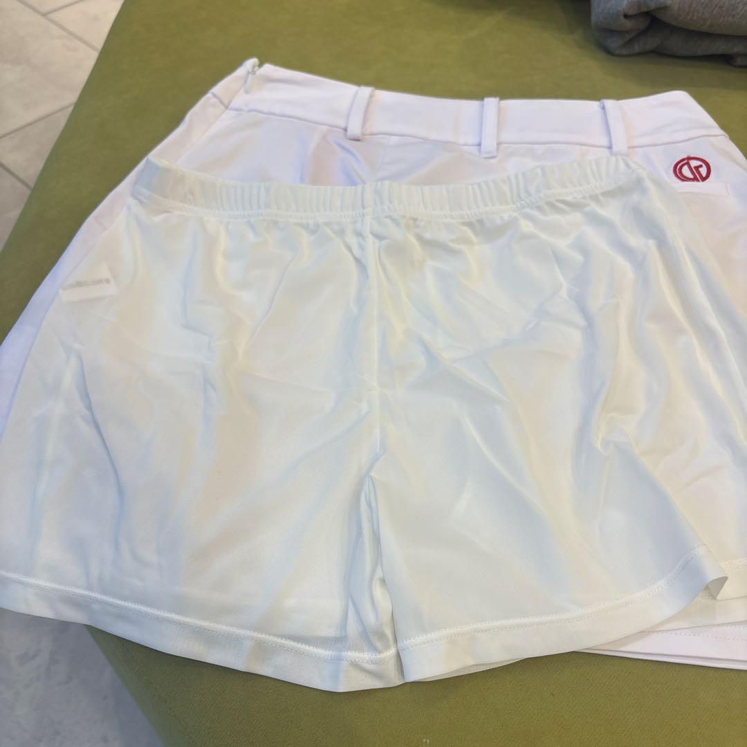 CPG GOLFホワイトゴルフスカート 赤ライン付き