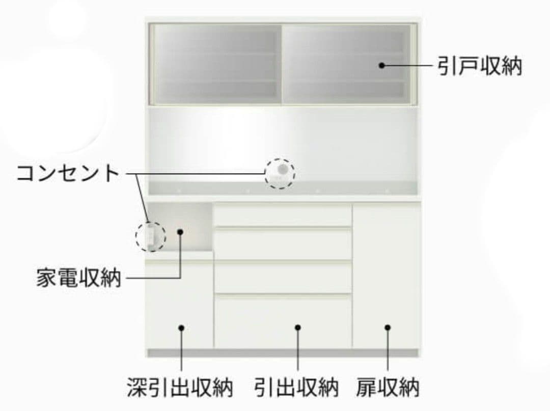 パモウナ 食器棚160cm