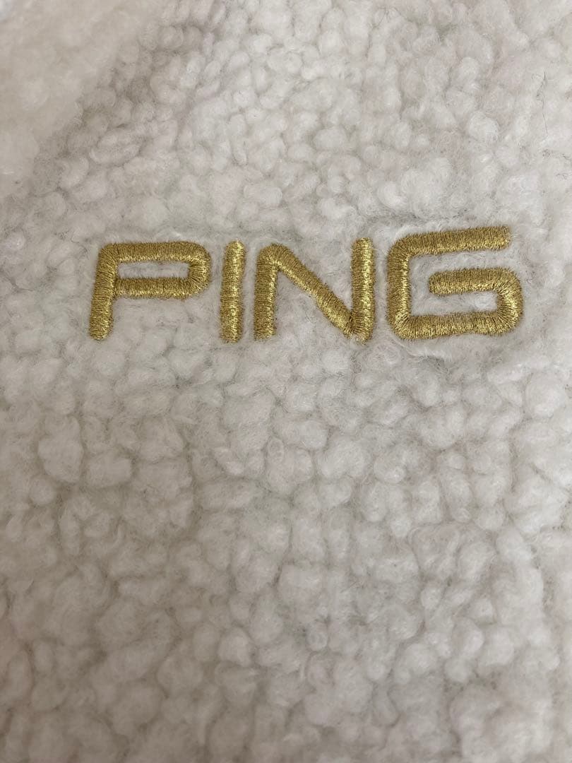 PING レディース ゴルフウェア ボアジャケット ジャンパー L ホワイト