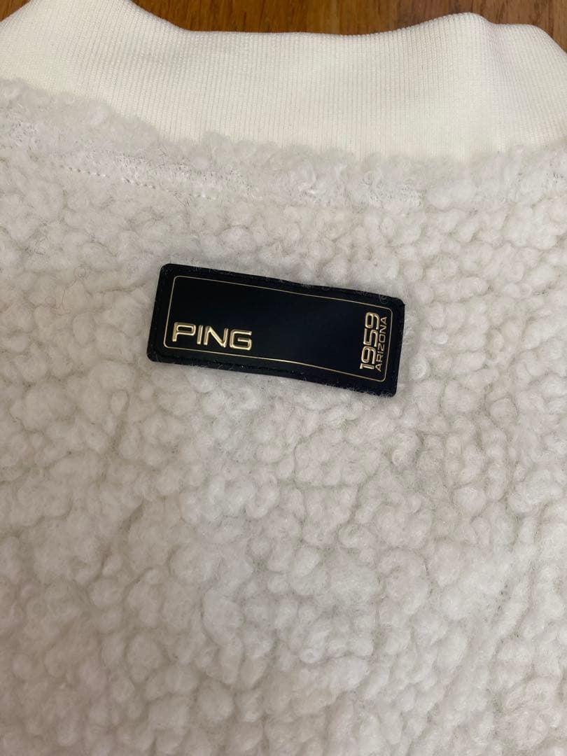 PING レディース ゴルフウェア ボアジャケット ジャンパー L ホワイト