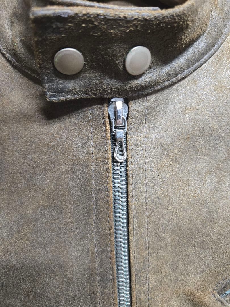 A.P.C. ヴィンテージ加工 スエードレザーシングルライダースジャケット