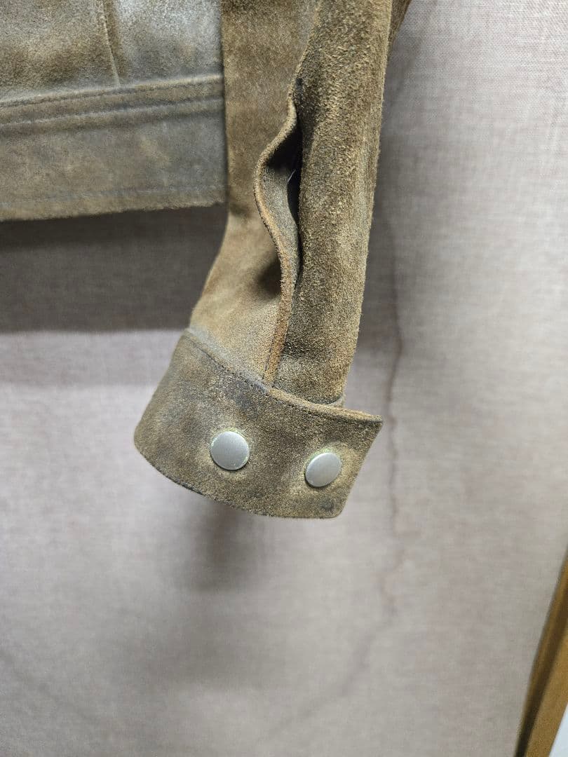 A.P.C. ヴィンテージ加工 スエードレザーシングルライダースジャケット