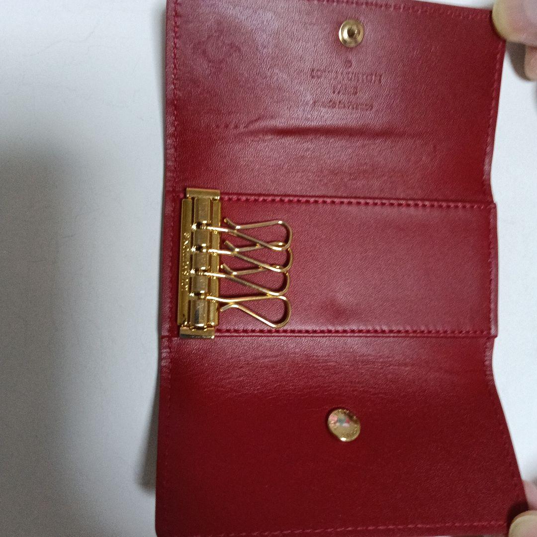 Louis Vuitton エナメルキーケース レッド　モノグラム柄