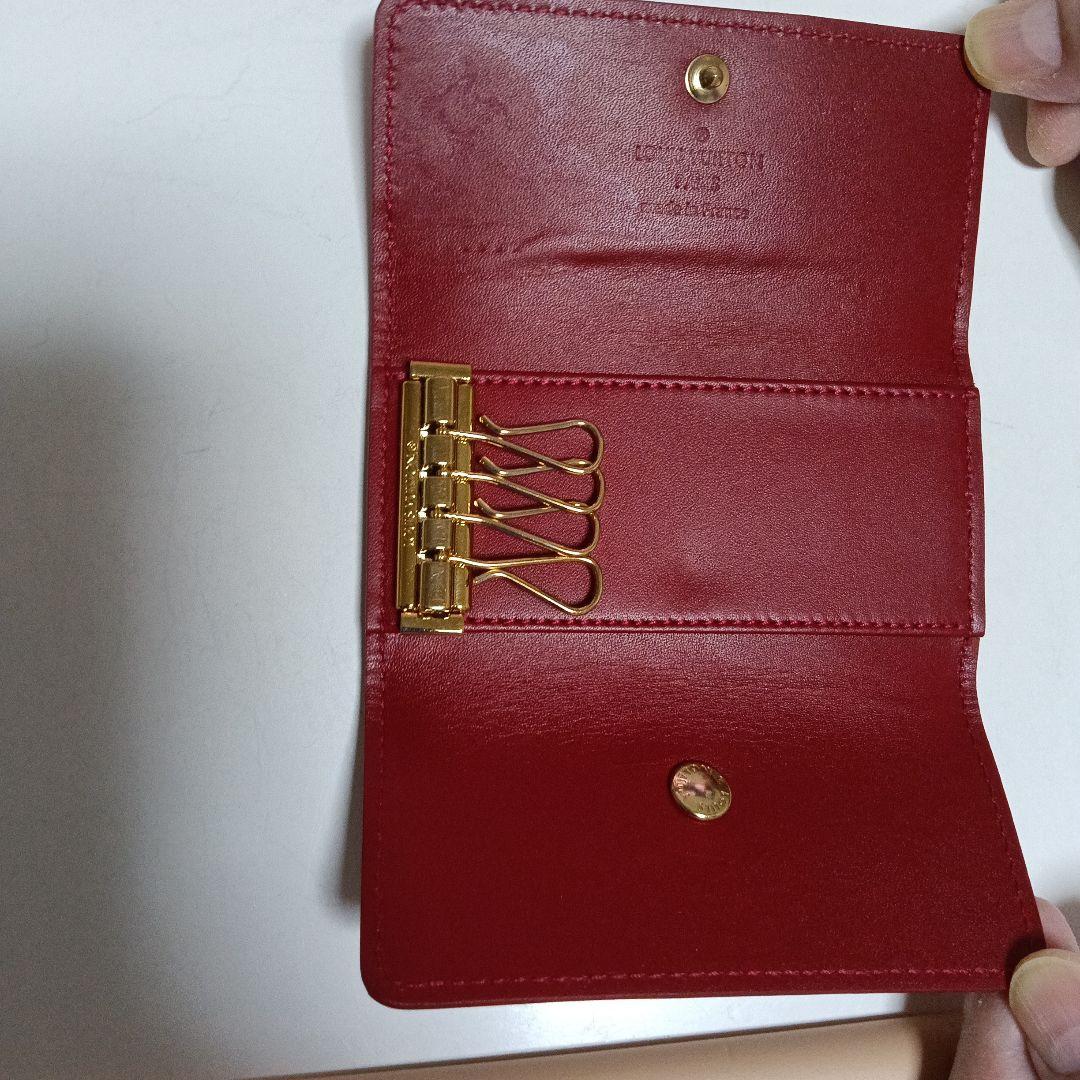 Louis Vuitton エナメルキーケース レッド　モノグラム柄