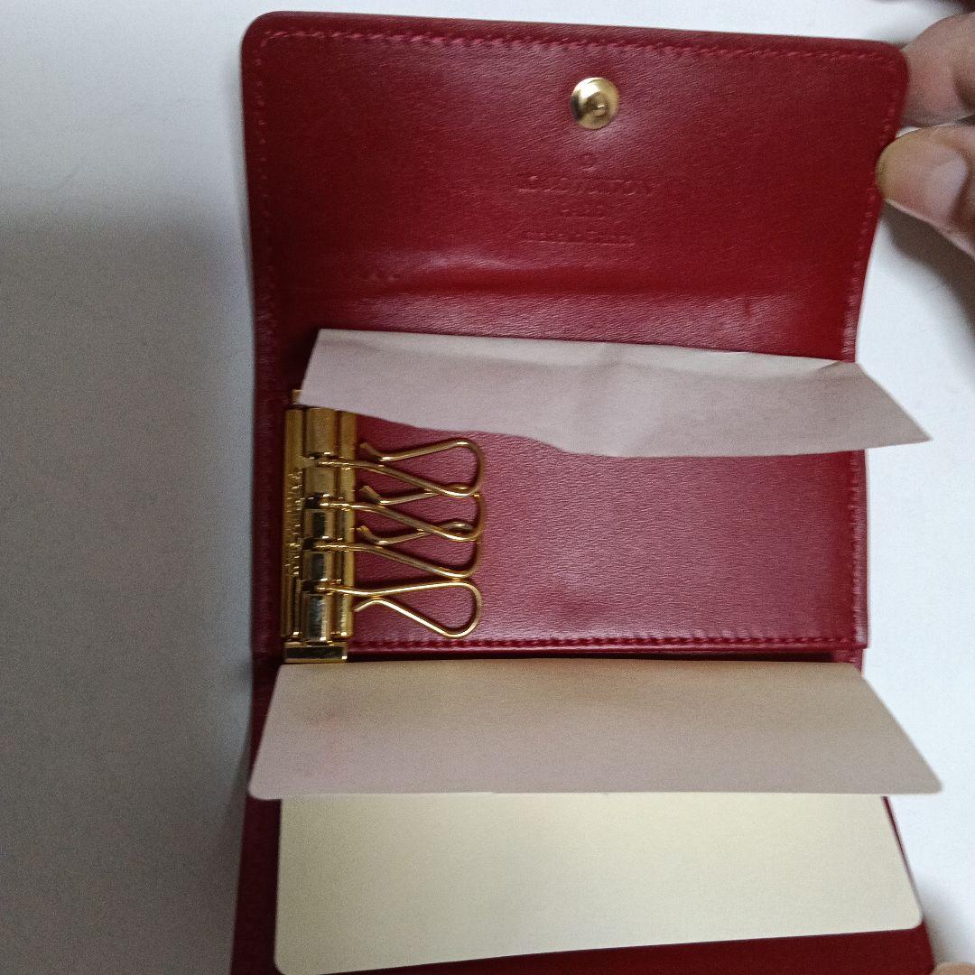 Louis Vuitton エナメルキーケース レッド　モノグラム柄