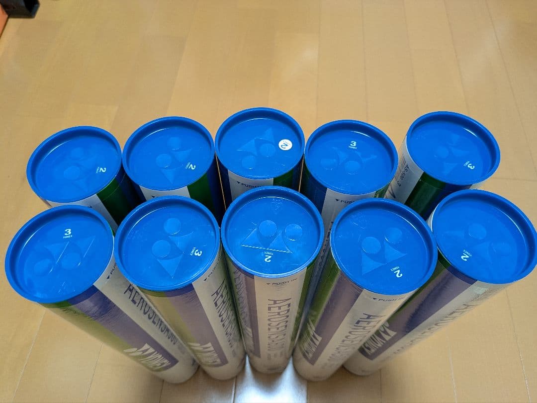 中古 バドミントンシャトル YONEX エアロセンサ500 600他 計120個