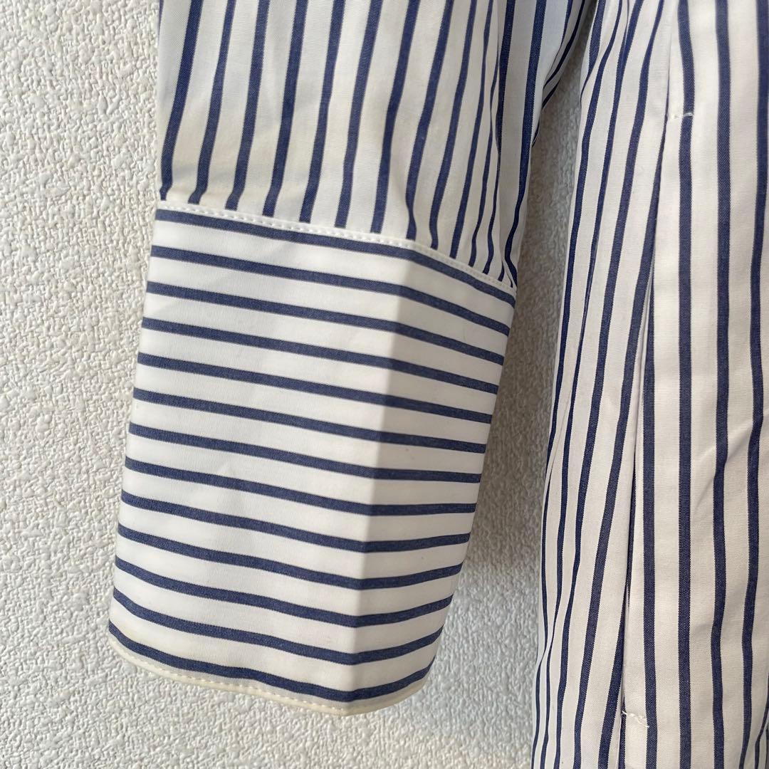 アナイ 38 ストライプドロストシャツ ワンピース