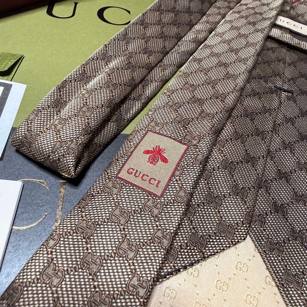 新品✨箱袋付❗️GUCCI グッチ ネクタイ メンズ シルク イタリア製