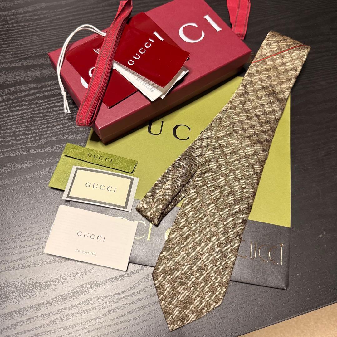 新品✨箱袋付❗️GUCCI グッチ ネクタイ メンズ シルク イタリア製
