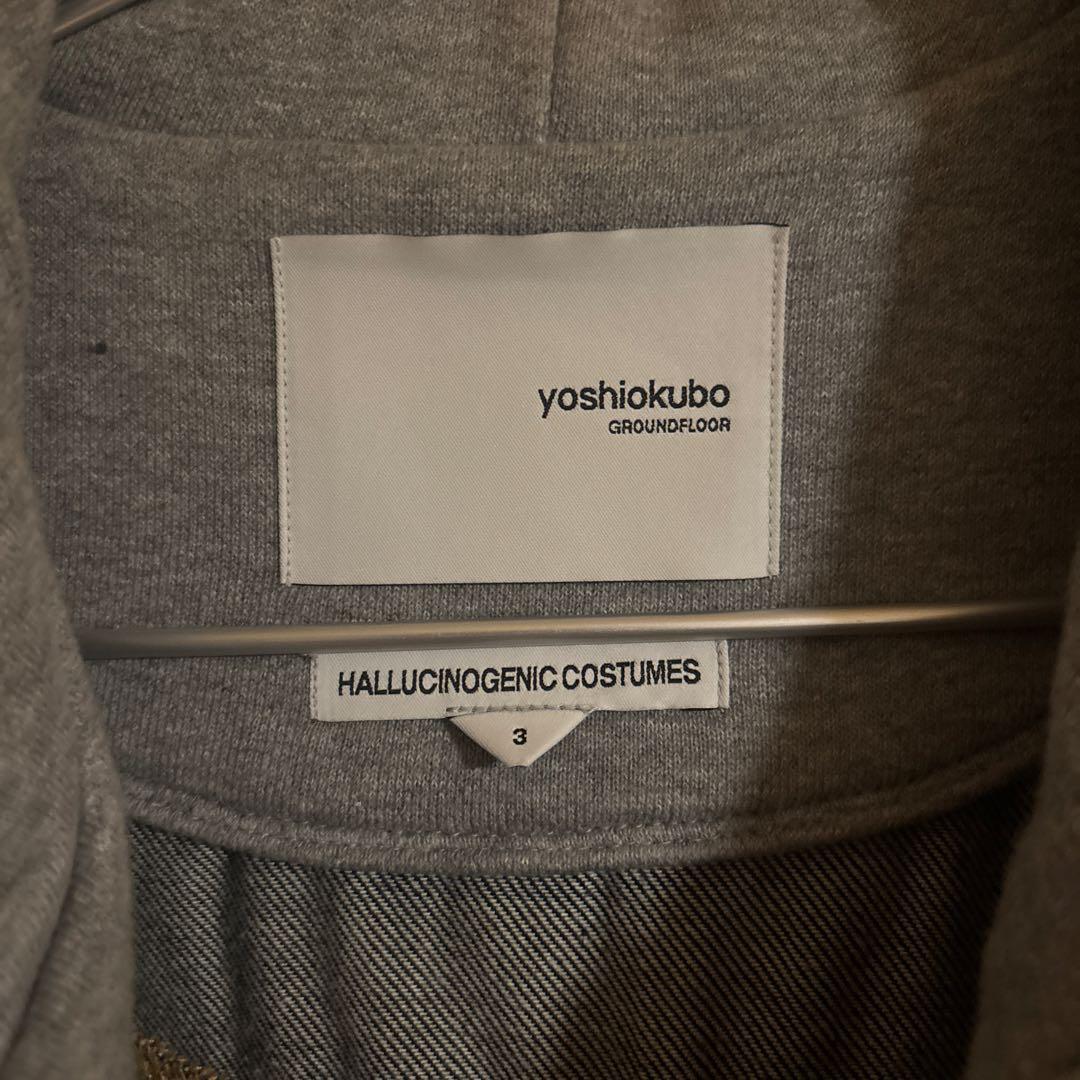 yoshiokubo フード付きドッキングデニムジャケット