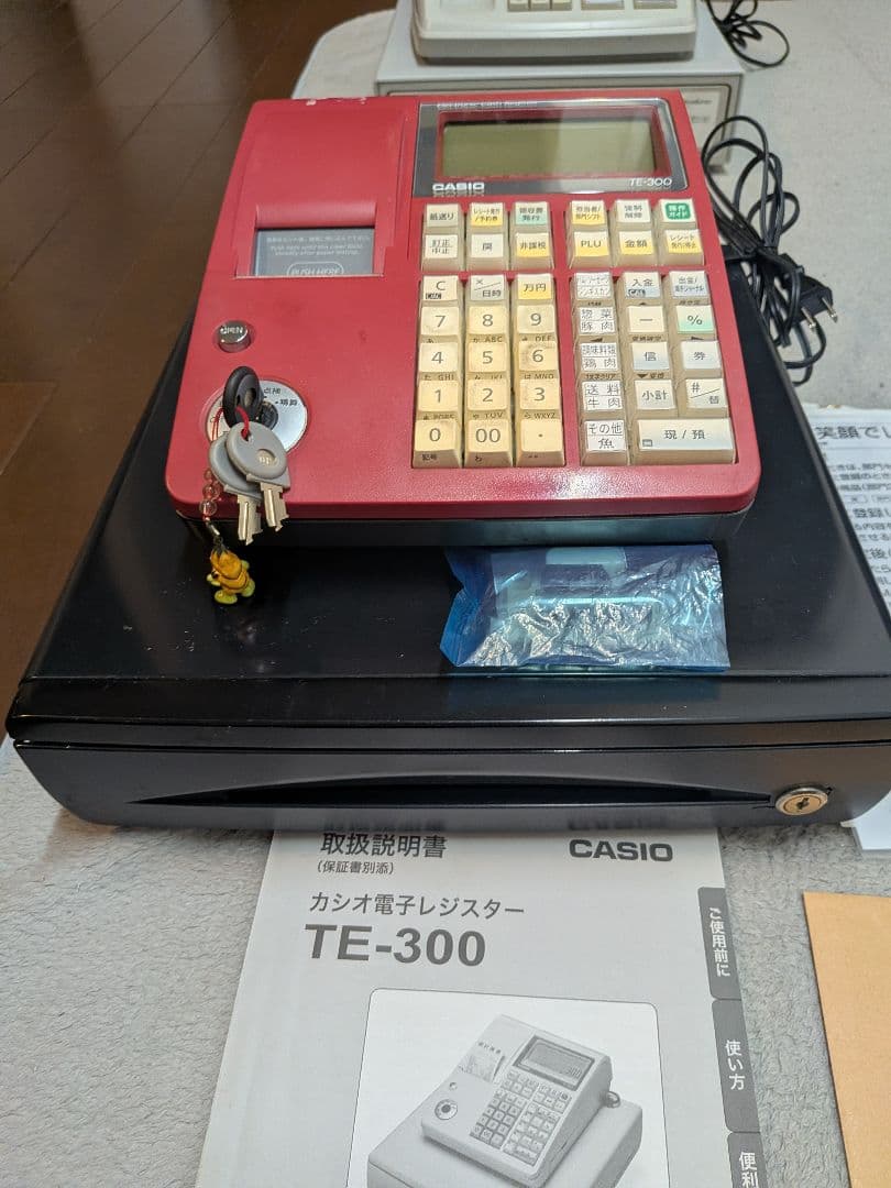 CASIO TE-300 レジスター 赤