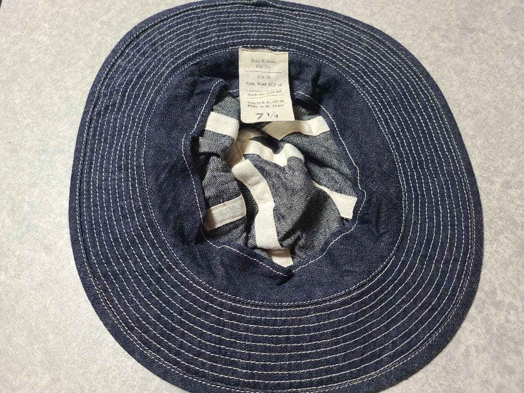 Buzz Rickson Cap Co. ダークデニムハット 7 1/4