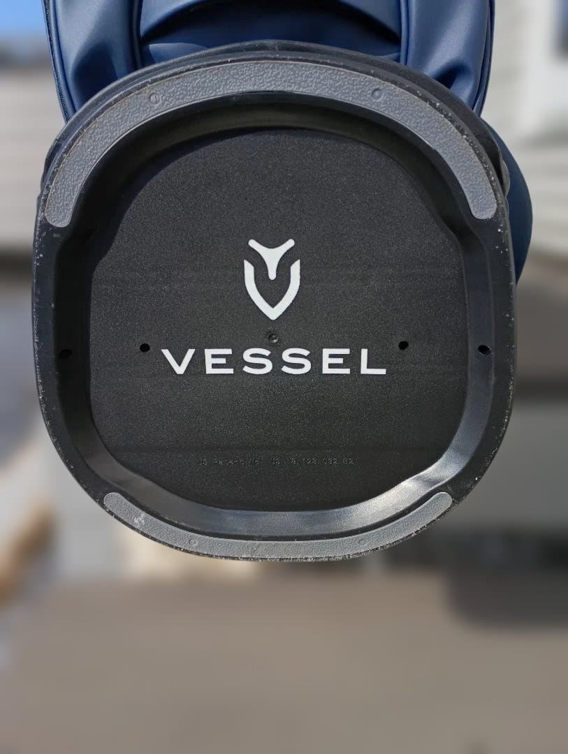 【超美品】VESSEL スタンドキャディバッグ 6分割 ネイビー 付属品完備