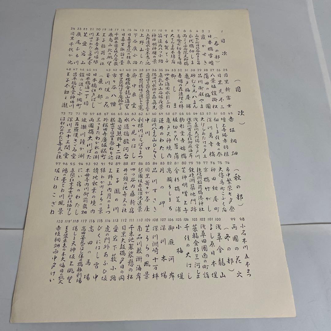 一立齋廣重 一世一代 名所江戸百景 120枚揃 東叡山廣小路 魚屋栄吉梓 画集
