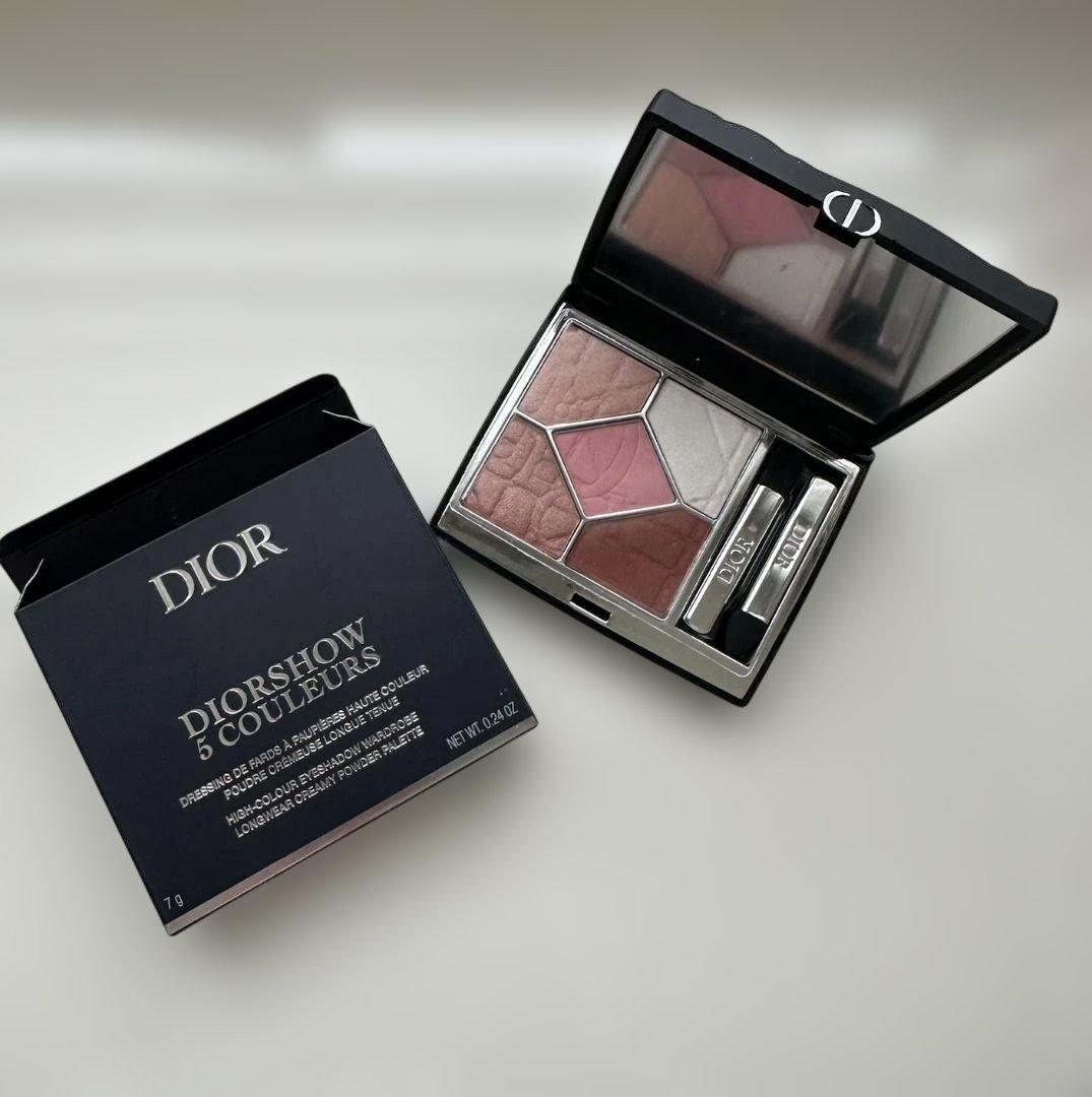 5色アイシャドウパレット ピンク ブラウン系 Dior ラメ マット