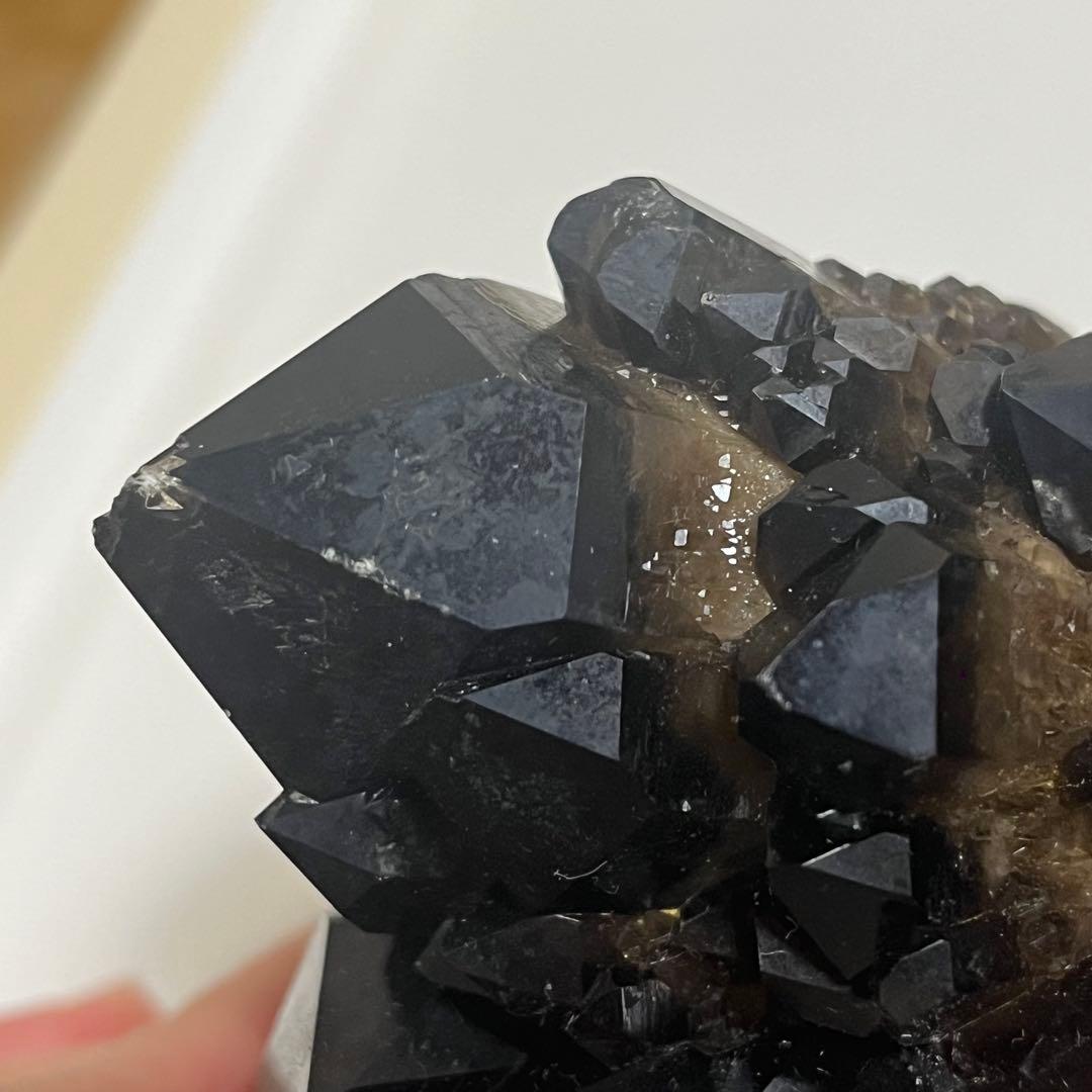 【天然石】キャンドルクォーツ　モリオン　原石　クラスター　679.5g